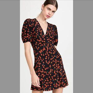 STAUD Milla Floral Print Mini Dress